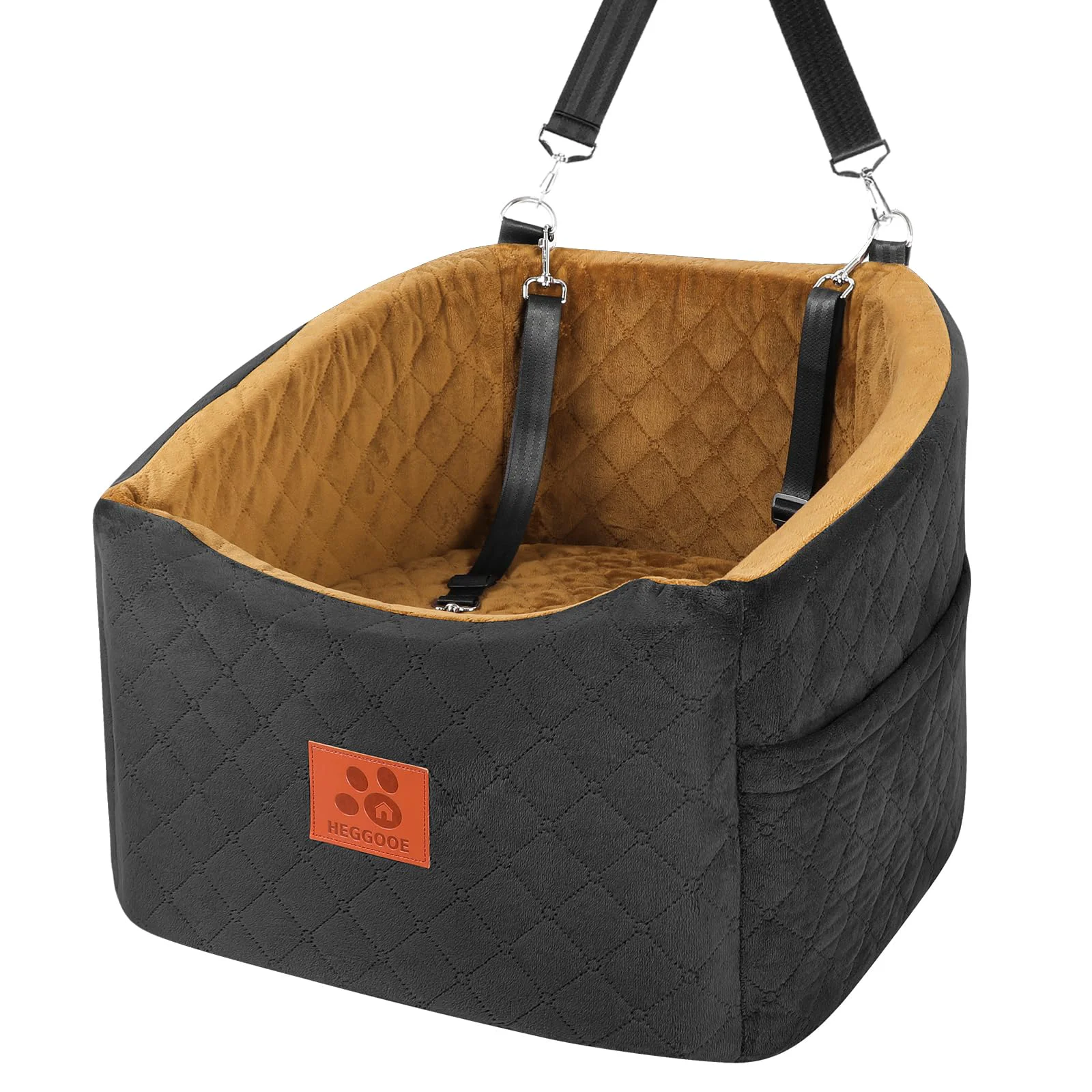 First-Class HEGGOOE Dog Car Seat for Small to Medium Dogs Up to 35 lbs – d Memory Foam Booster Smart