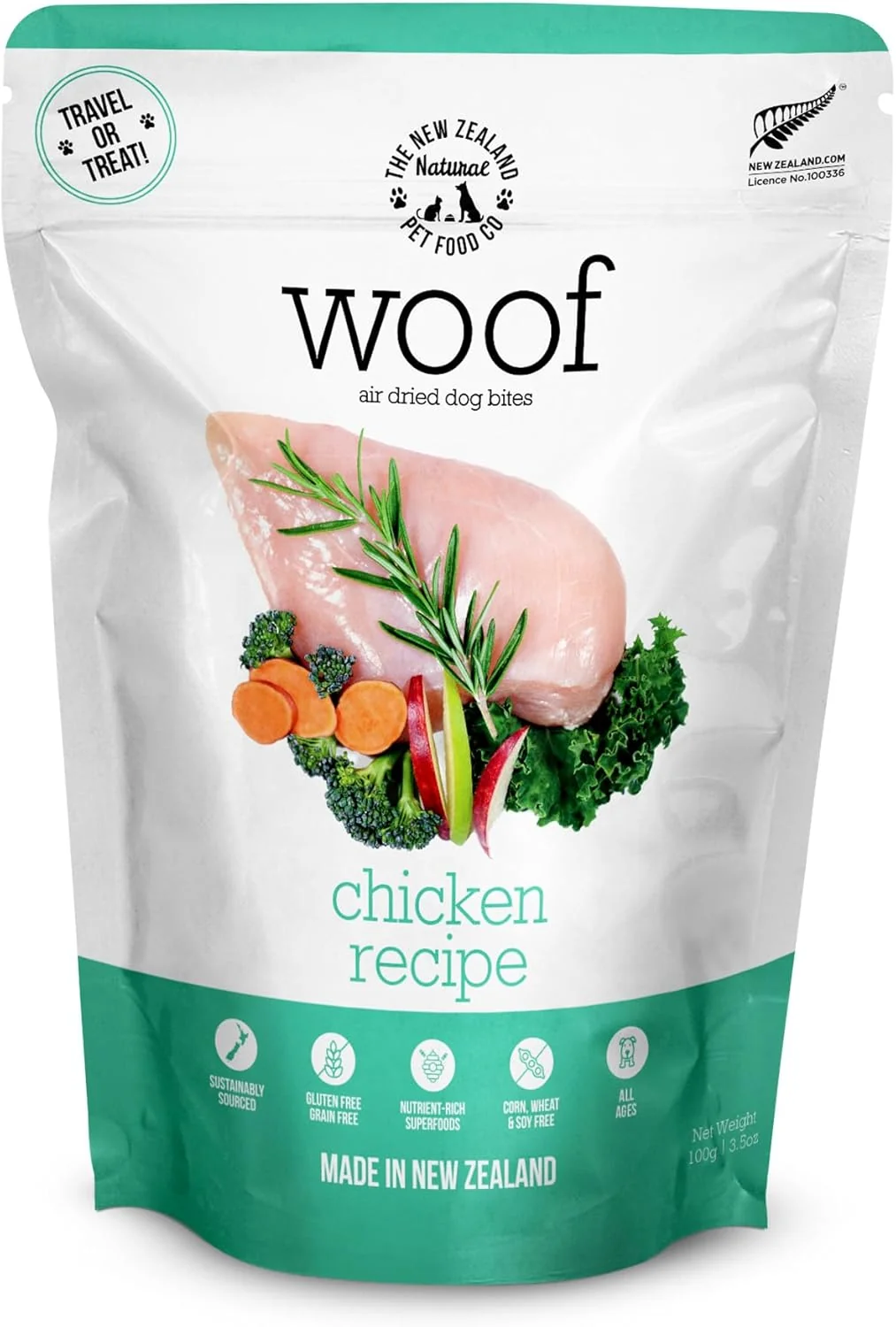 Premium Air Dried Dog Food Toppers for Dry Food High Protein Natural Dog Food Limited Ingredient Recipe Chicken 3.5 oz Authentic