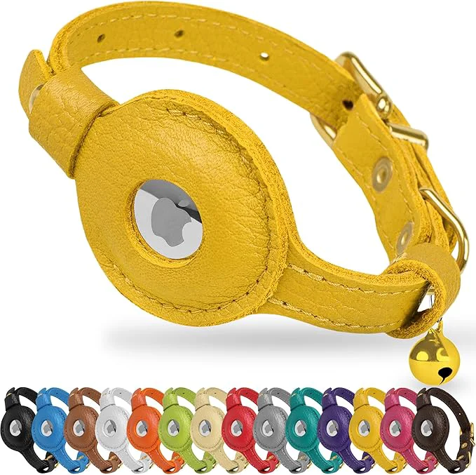 Responsible OOPSDOGGY Leather AirTag Cat Collar Reusable