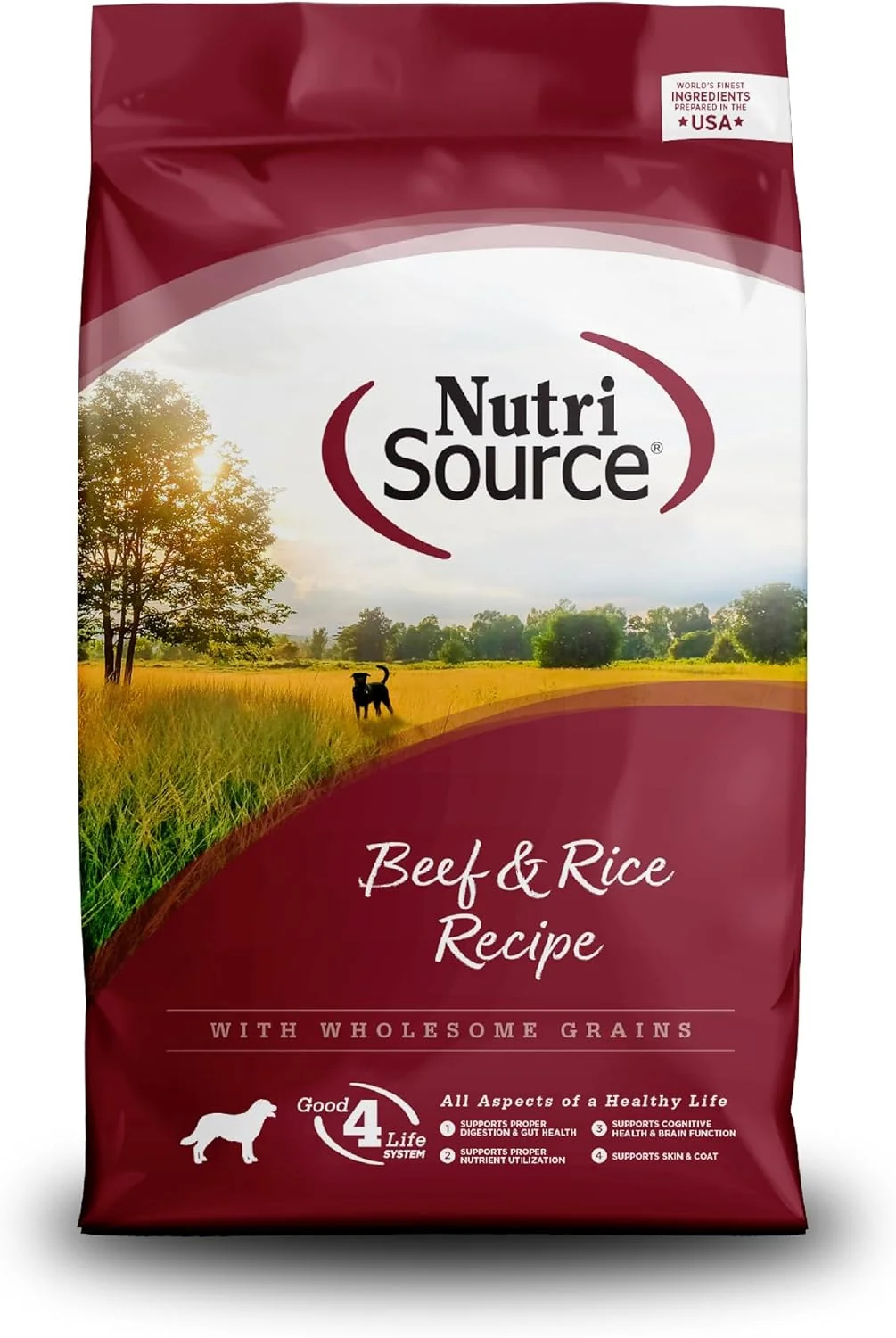 Reusable NutriSource Dry Dog Food Beef and Rice 4LB Functional
