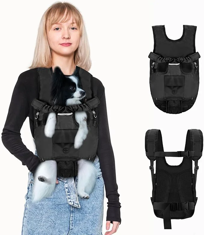 High-End Petmolico Pet Dog Carrier Backpack Adjustable Dog Legs-Out Front Backpack Long-Lasting