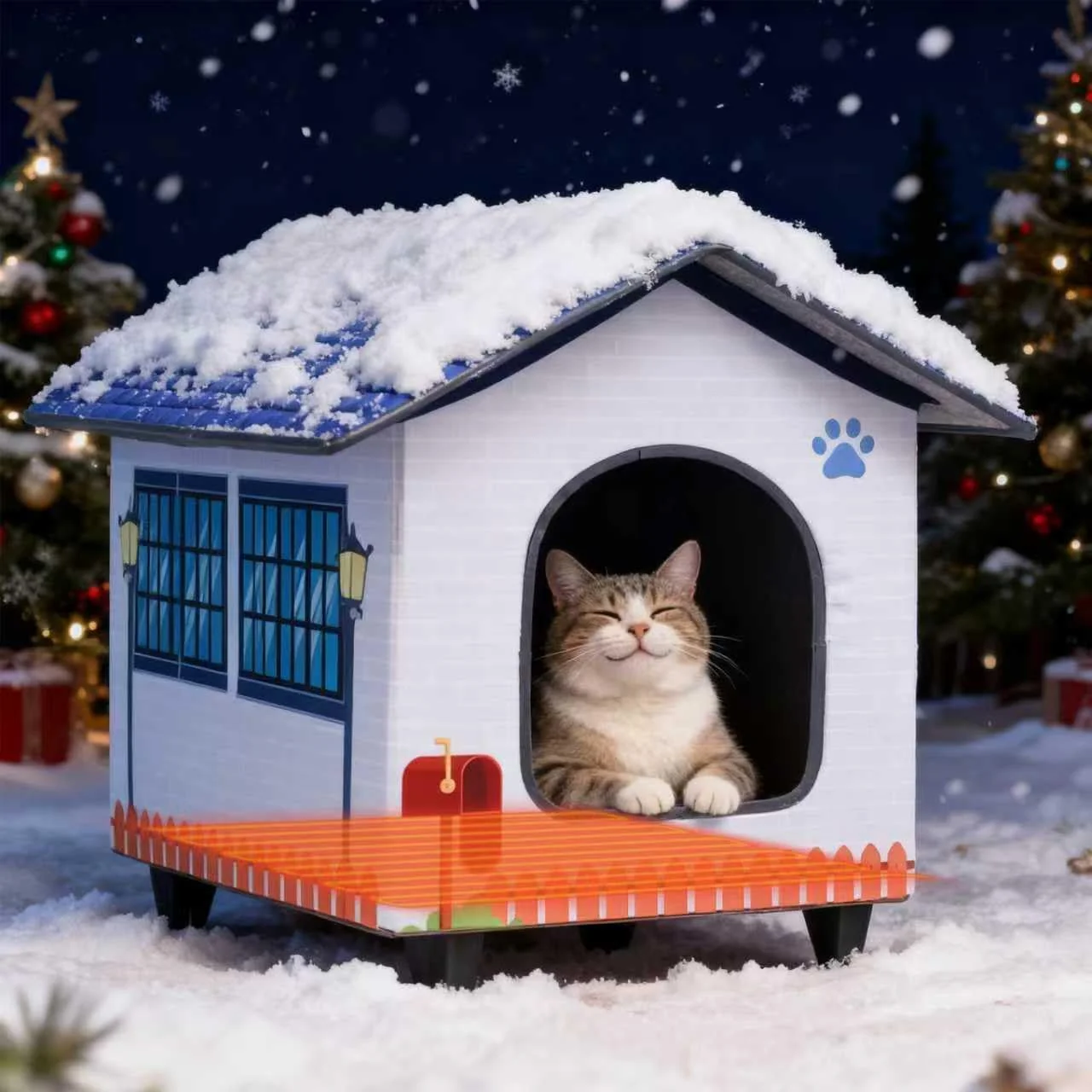 Advanced AUPETEK Heated Cat House – Indoor Outdoor Shelter with d Bed Responsible