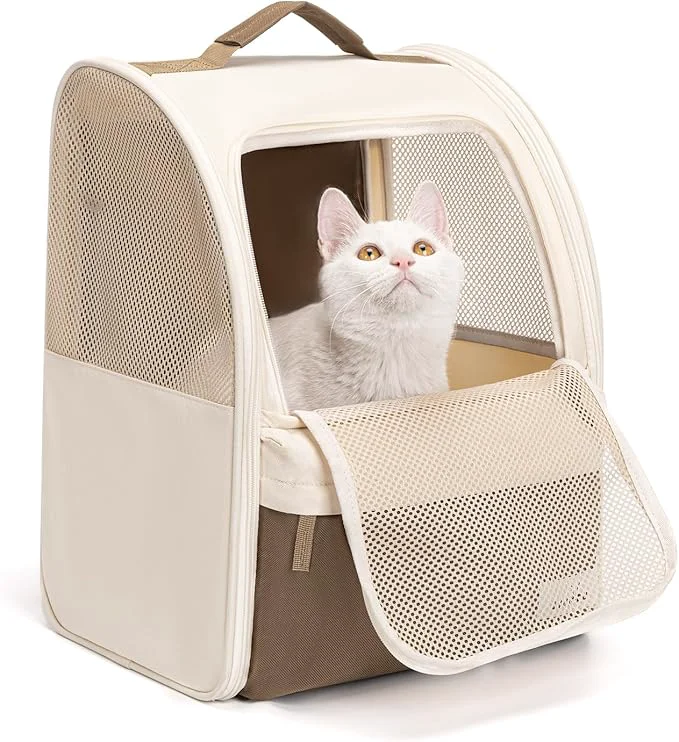 Smooth Cat Carrier Backpack Steel Wire Frame More Stable 600D Wear-Resistant Oxford Elite