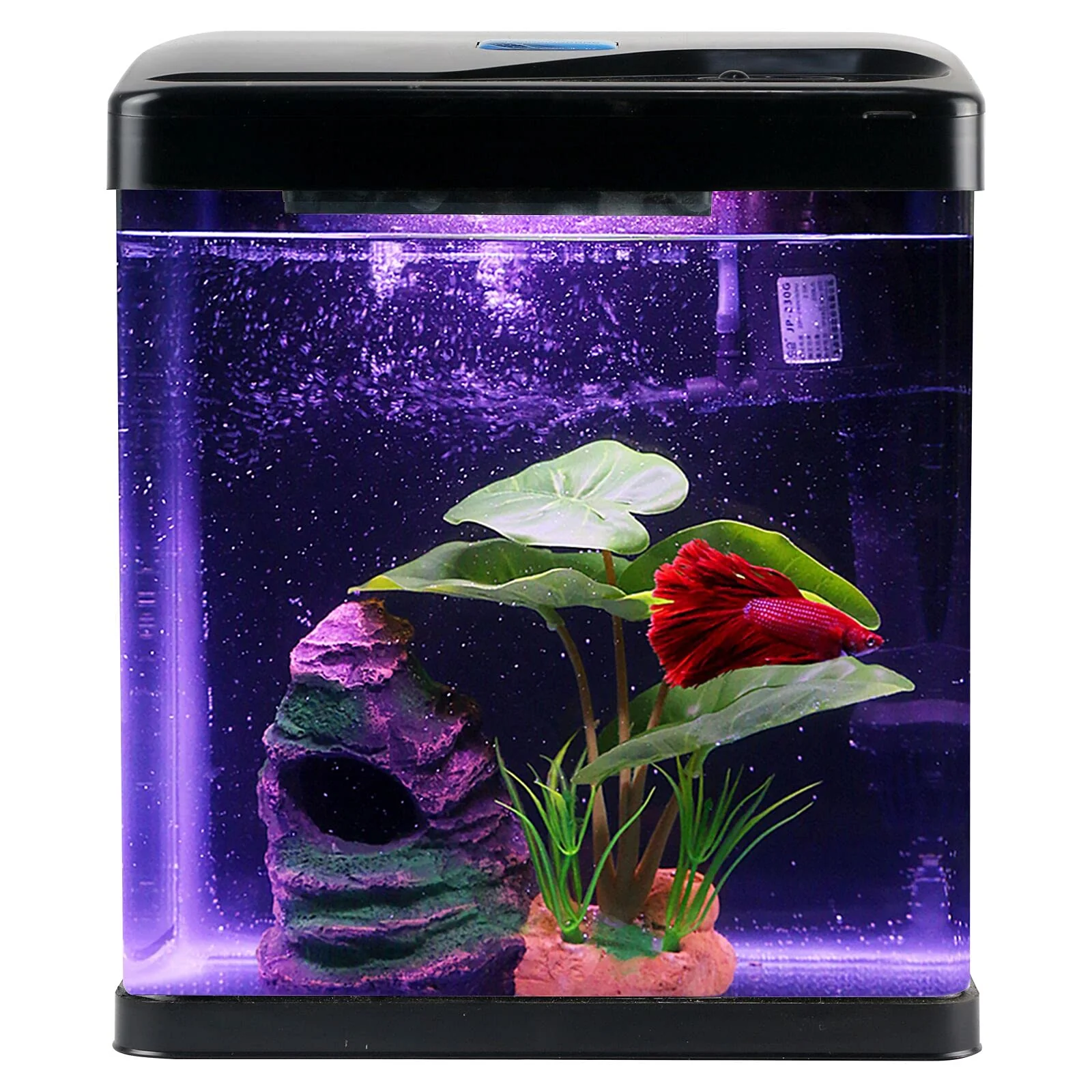 High-Quality COOSPIDER 2-Gallon Betta Tank — Self-Cleaning Glass Nano Aquarium with LED Whisper Filter Authentic