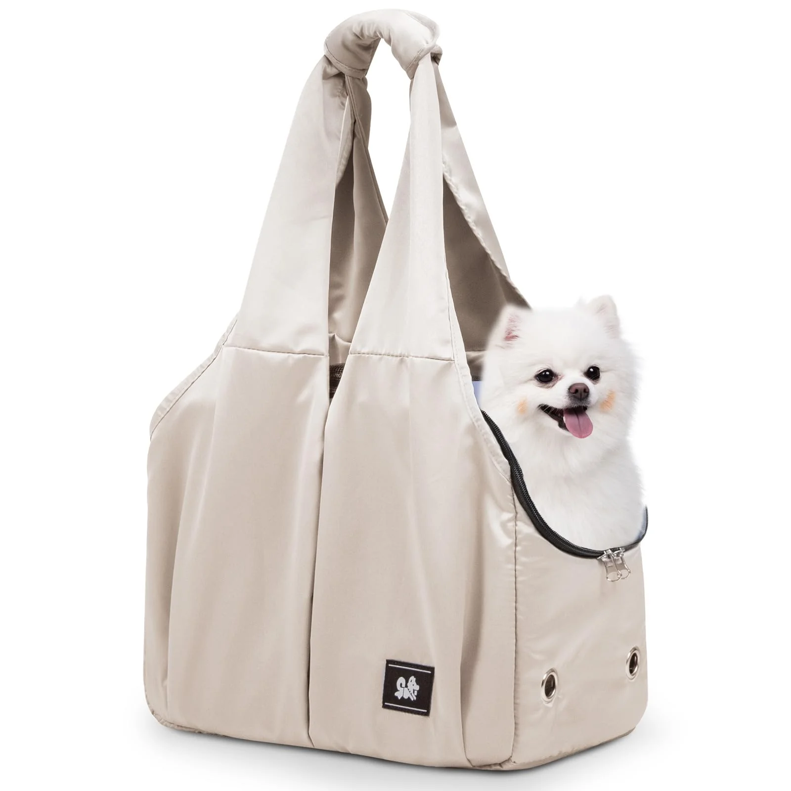 Carefully Designed Gisaryc Dog Purse Carrier – Soft-Sided Travel Tote for Small Pets up to 15 lbs Beige Convenient