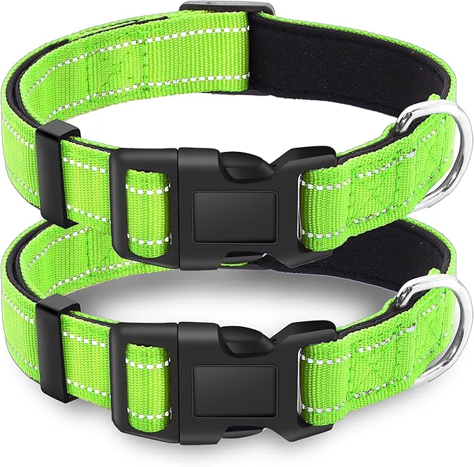 Sustainable 2 Pack Reflective Dog Collar Detailed
