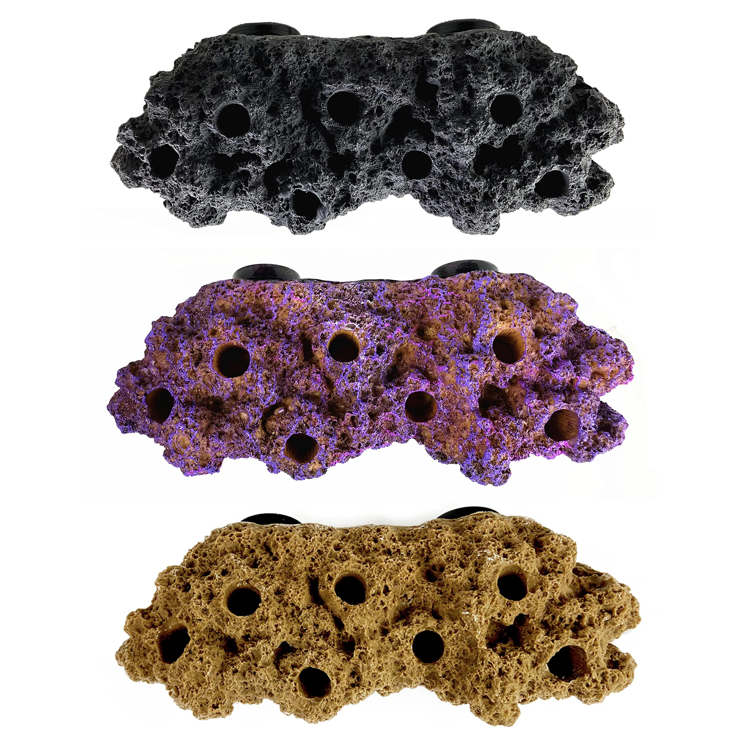 High-Grade Magnetic Reef Coral Frag Rack – Floating Rock with N52 Magnets for 1 2 inch Glass Coralline Purple Reefing Art Solid