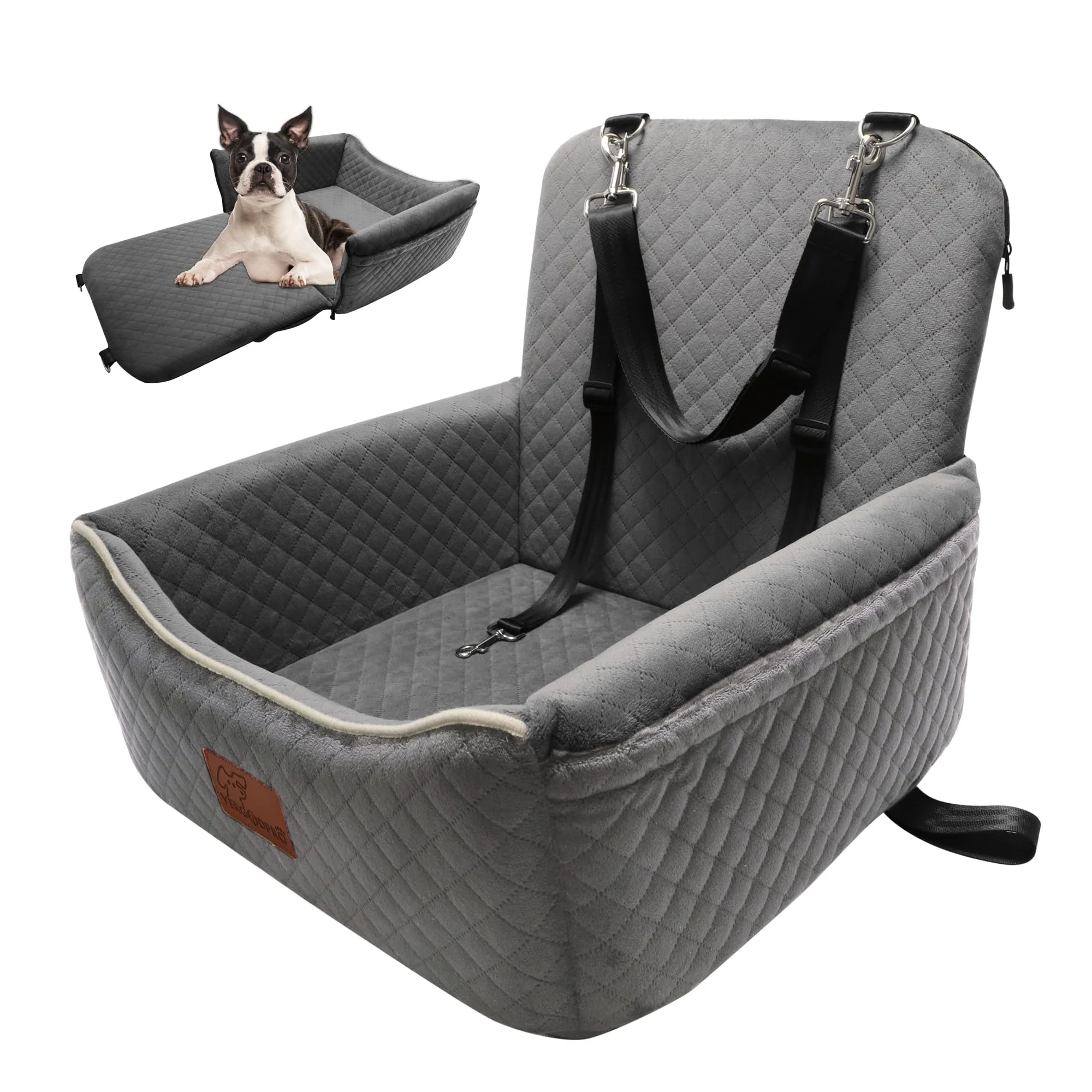 Selected VERGODPRO Dog Car Seat Bed 2-in-1 for Small Medium Dogs up to 35 lbs Reliable