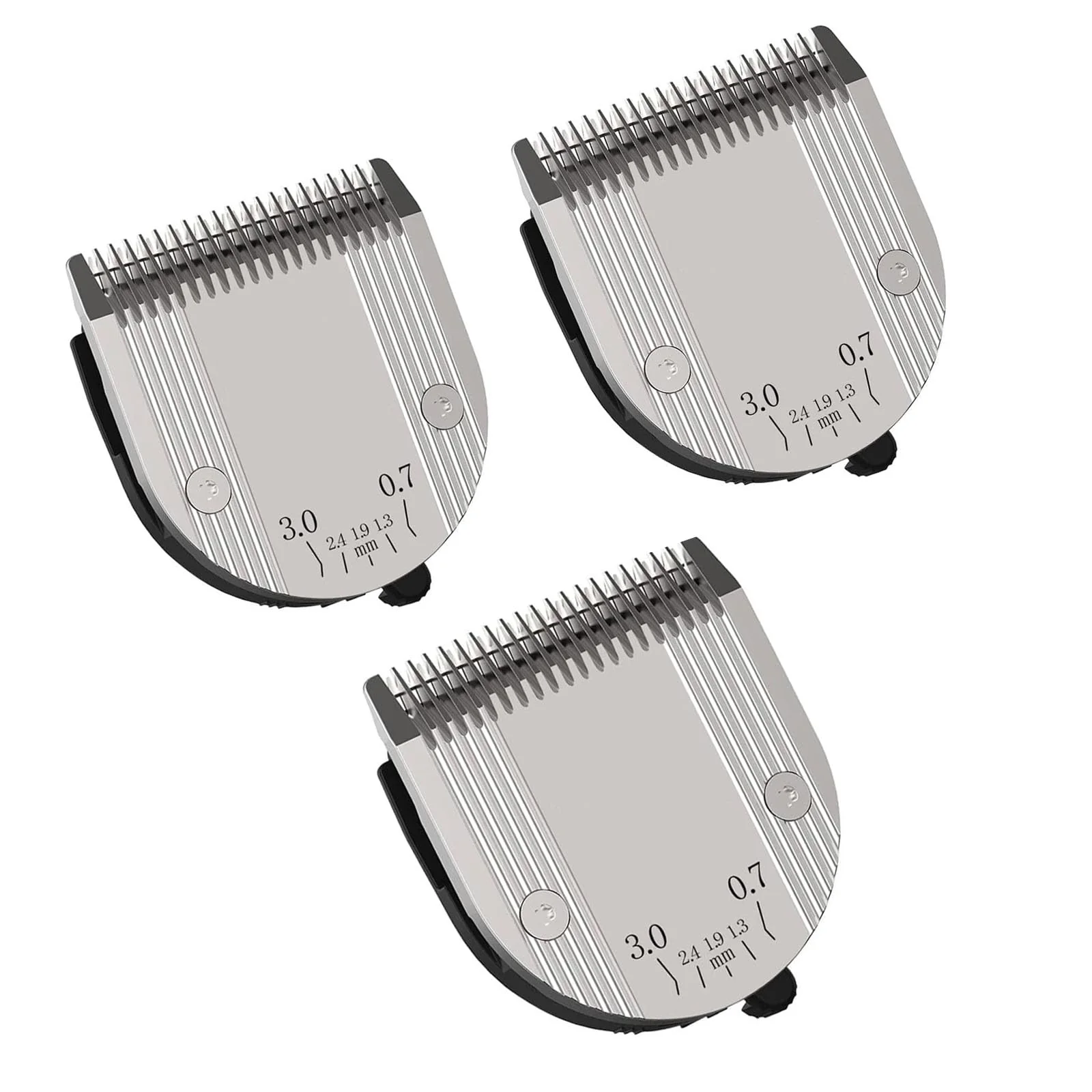 Environmentally Friendly Audoc 5 in 1 Adjustable Dog Grooming Blades — Wahl Arco Bravura Chromado Compatible Silver 3-Pack Reusable