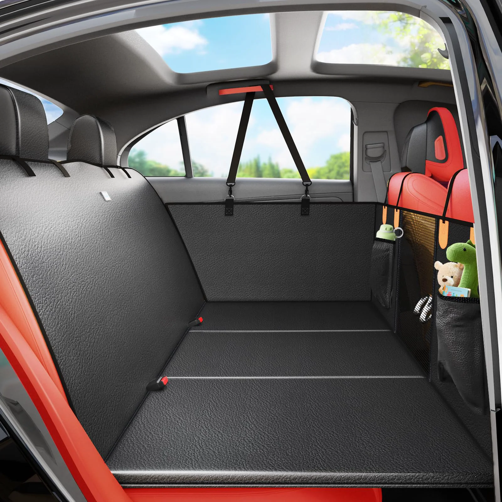 Excellent LeHuski 2025 Upgraded Dog Car Seat Cover — Waterproof Non-Slip Hard Bottom 500 lb Capacity Powerful