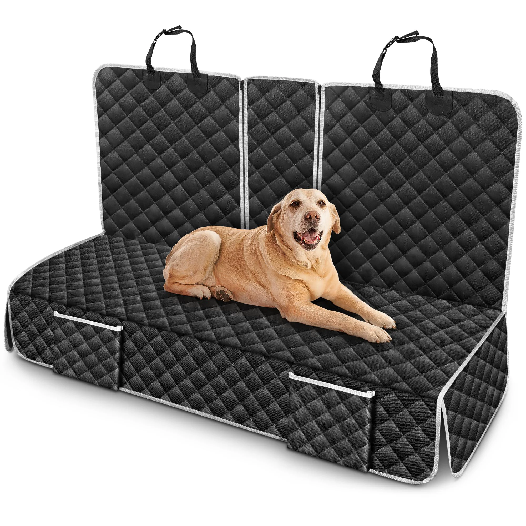 Relaxed szyuchen Truck Dog Seat Cover for Chevy Silverado GMC Sierra — Waterproof Non-Slip Backing Large-Truck Back Seat Protector 2000-2025 Unique