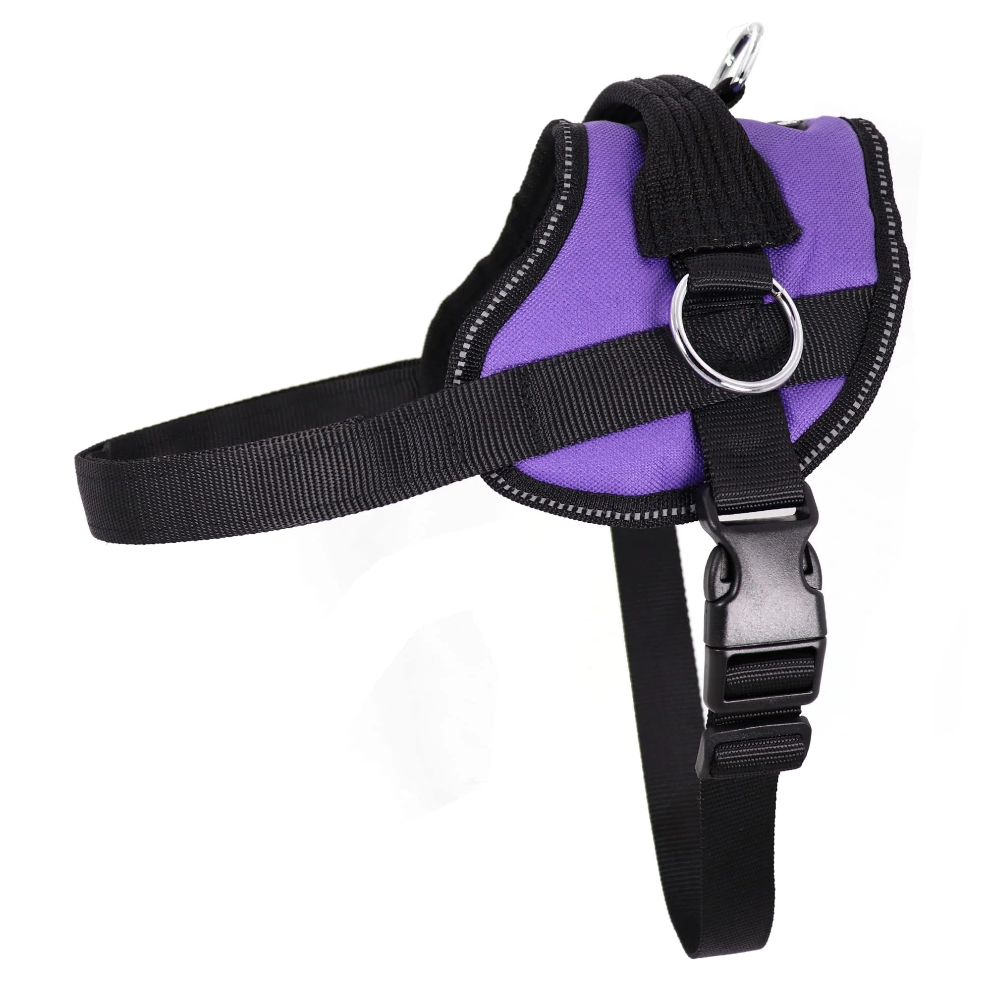 High-Grade Bark Appeal Purple No-Pull Harness – Adjustable Reflective Vest for Small to Medium Dogs 3 Leash Clips Medium Original Design