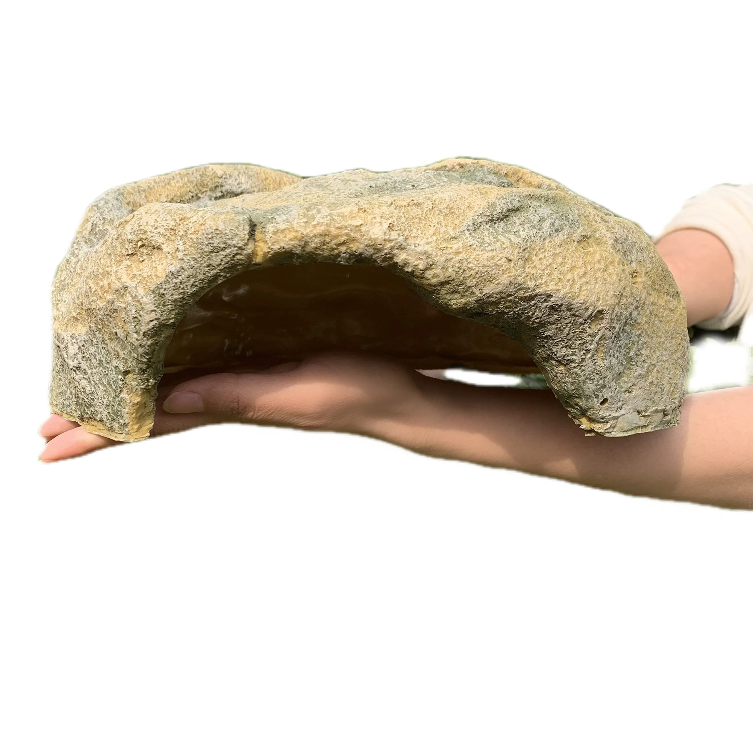 Elegant Extra Large Resin Reptile Hide Rock Cave – Spacious Shelter for Ball Pythons Bearded Dragons Leopard Geckos Convenient