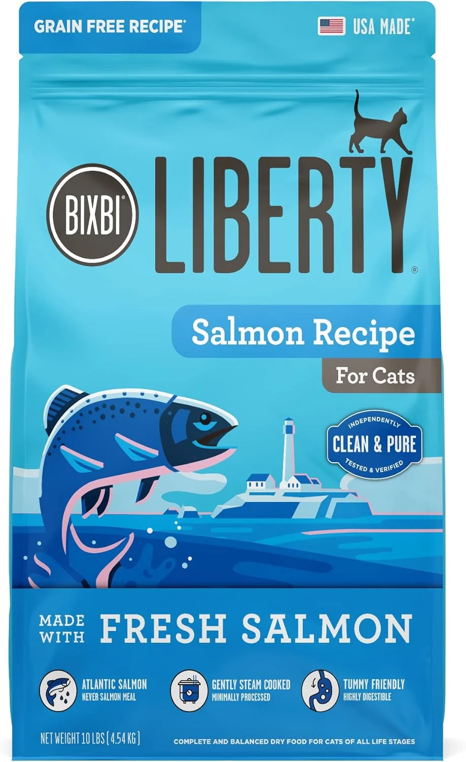 Casual BIXBI Liberty Dry Food Salmon Recipe for Cats 3lb Secure