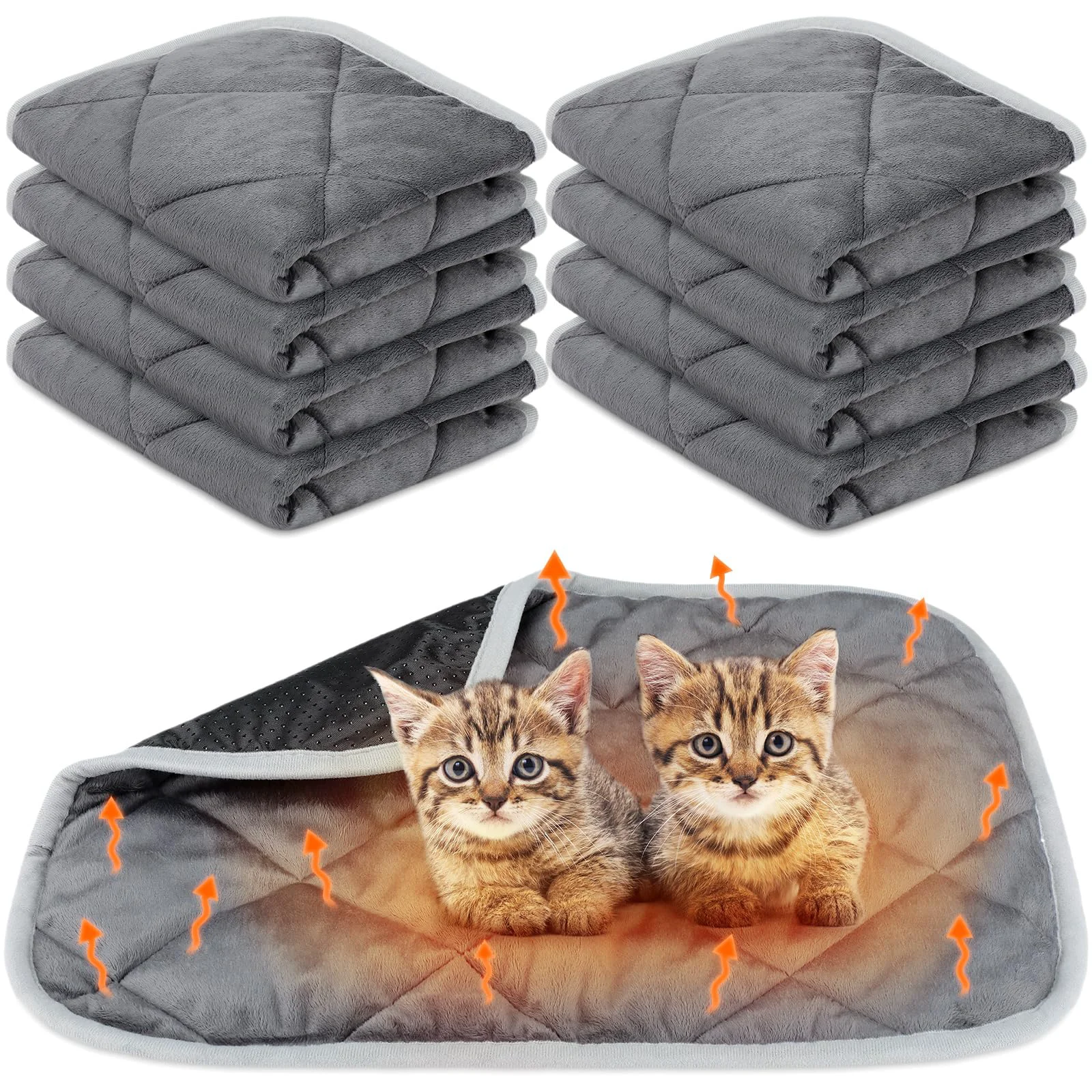 Lightweight Clysee 8-Pack Self-Heating Pet Mat 16x20 – No-Cord Warmth for Cats Dogs Advanced