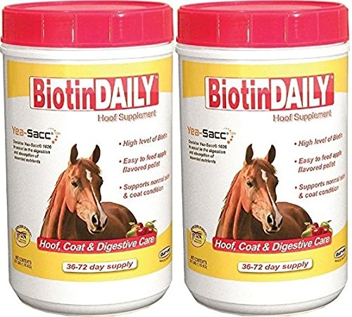 Next-Generation Durvet Biotin Daily Hoof Care Supplement 2 Pack – Supports Healthy Hooves Casual