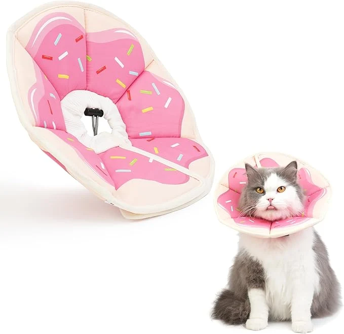 High-Quality Cat Cone Collar Soft Waterproof Cat Recovery Collar After Surgery Adjustable Stylish