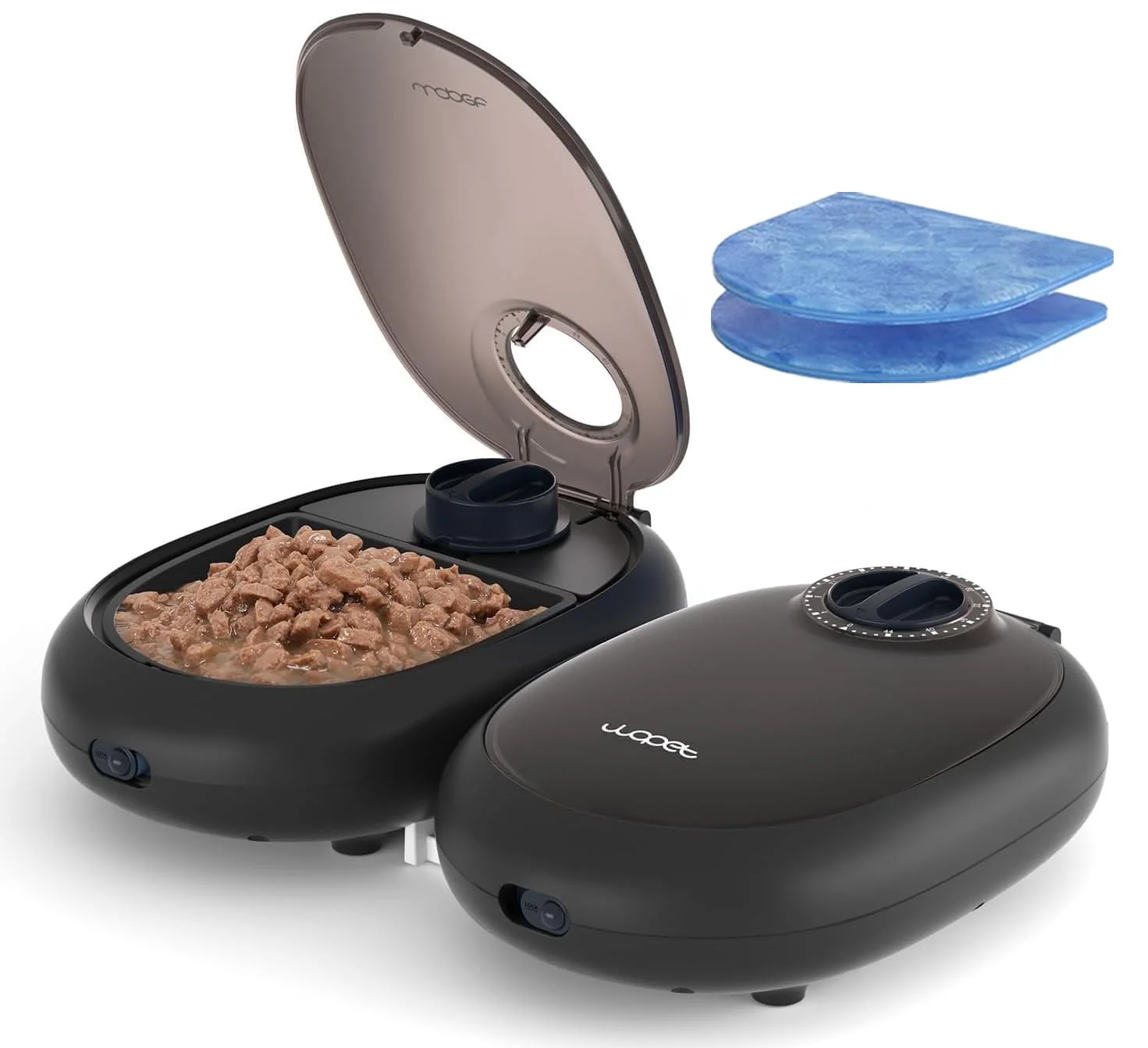 Environmentally Friendly WOPET Automatic Cat Feeder – 48H Programmable Dispenser with Ice Pack for Freshness Artisan