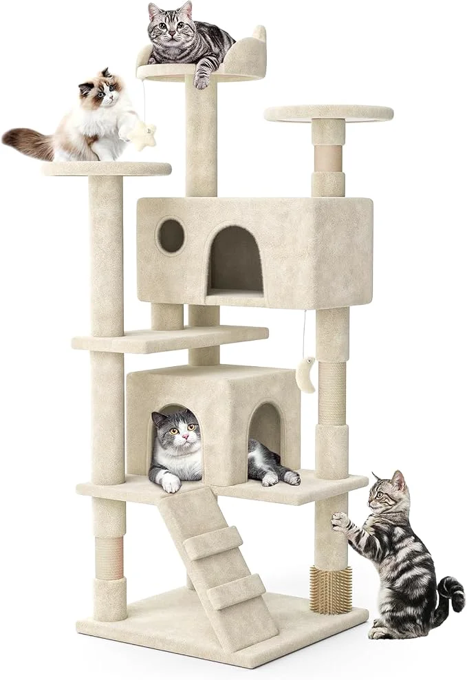 Soft MoNiBloom 54 Inch Cat Tree Tower Smart
