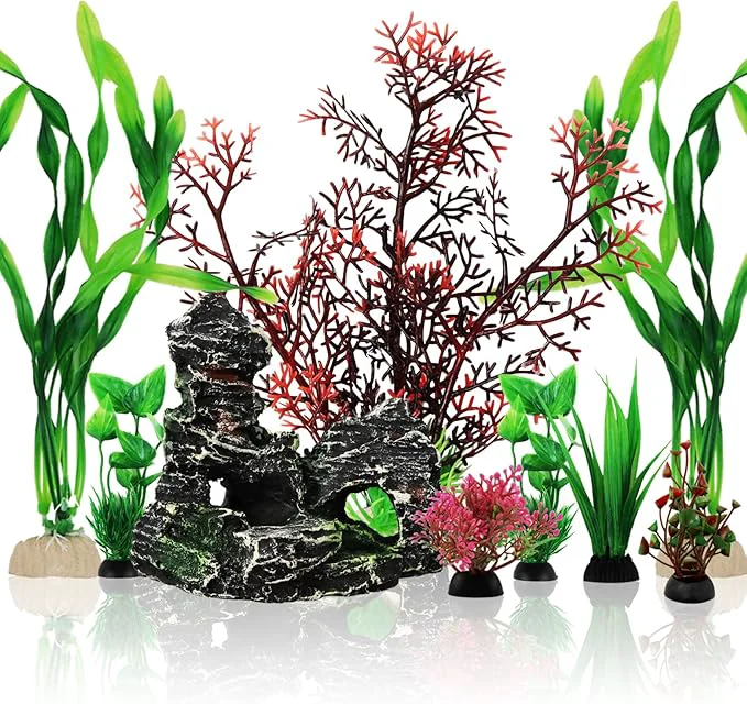 High-Quality Fish Tank Decorations Plants Reusable