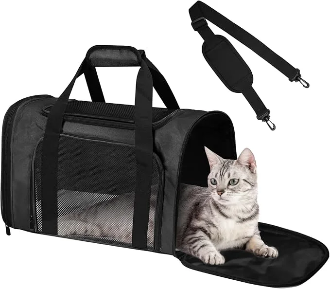 Trendy Cat Carrier Soft for Pets Up to 25 Lbs Cat Travel Bag Soft-Sided Unique