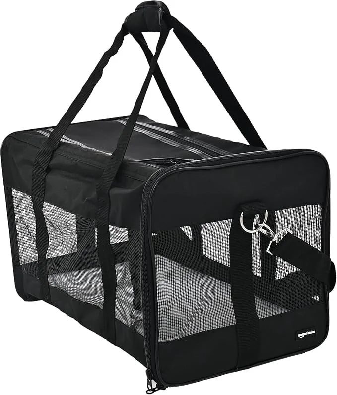 Optimized Amazon Basics Airline Soft-Sided Mesh Pet Travel Carrier Relaxed