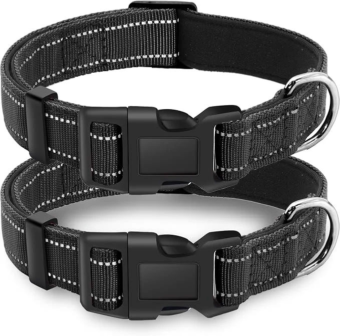 Traditional 2 Pack Reflective Dog Collar Sophisticated