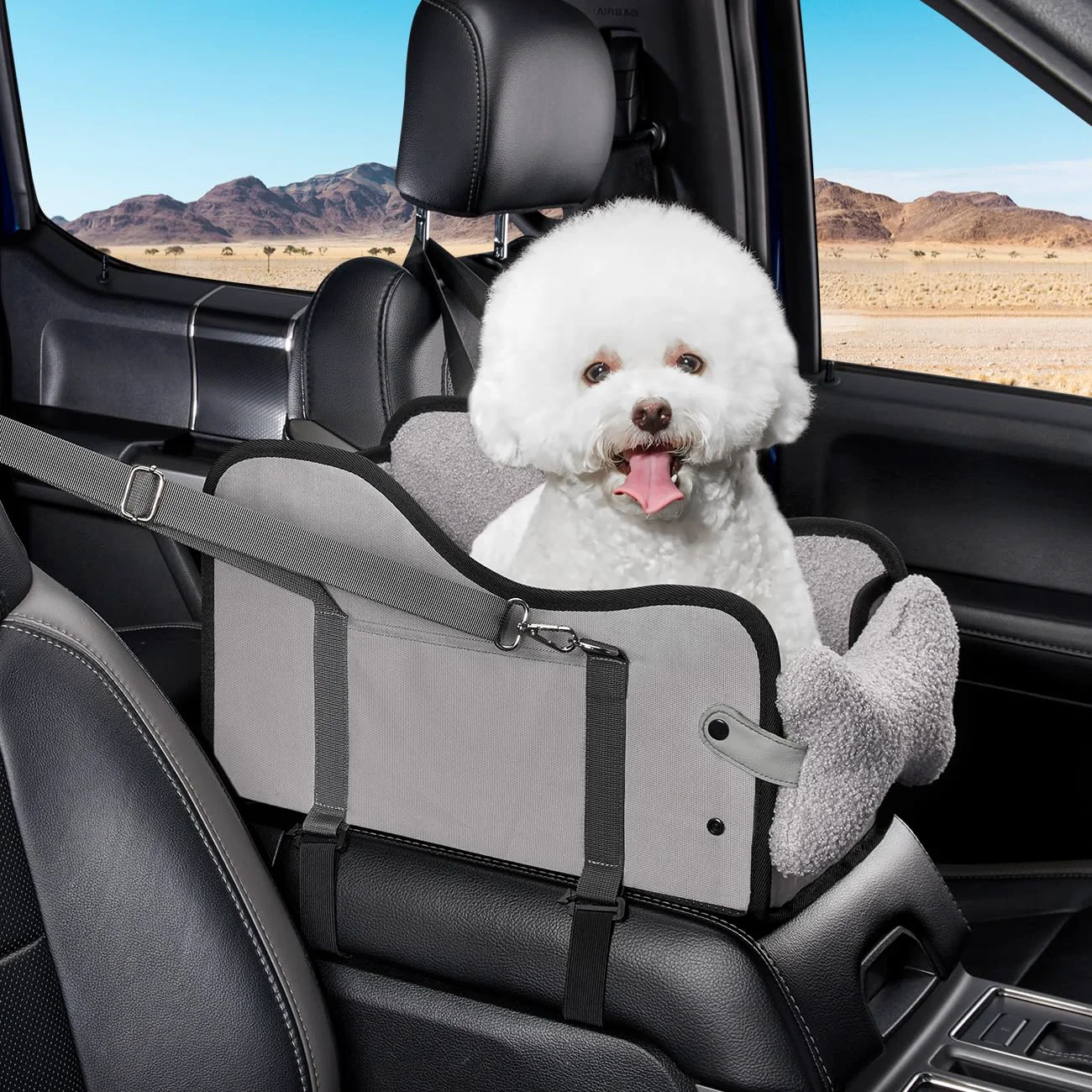Dependable TKYZ Center Console Dog Car Seat for Small Dogs – Gray Stable Universal Fit Smart