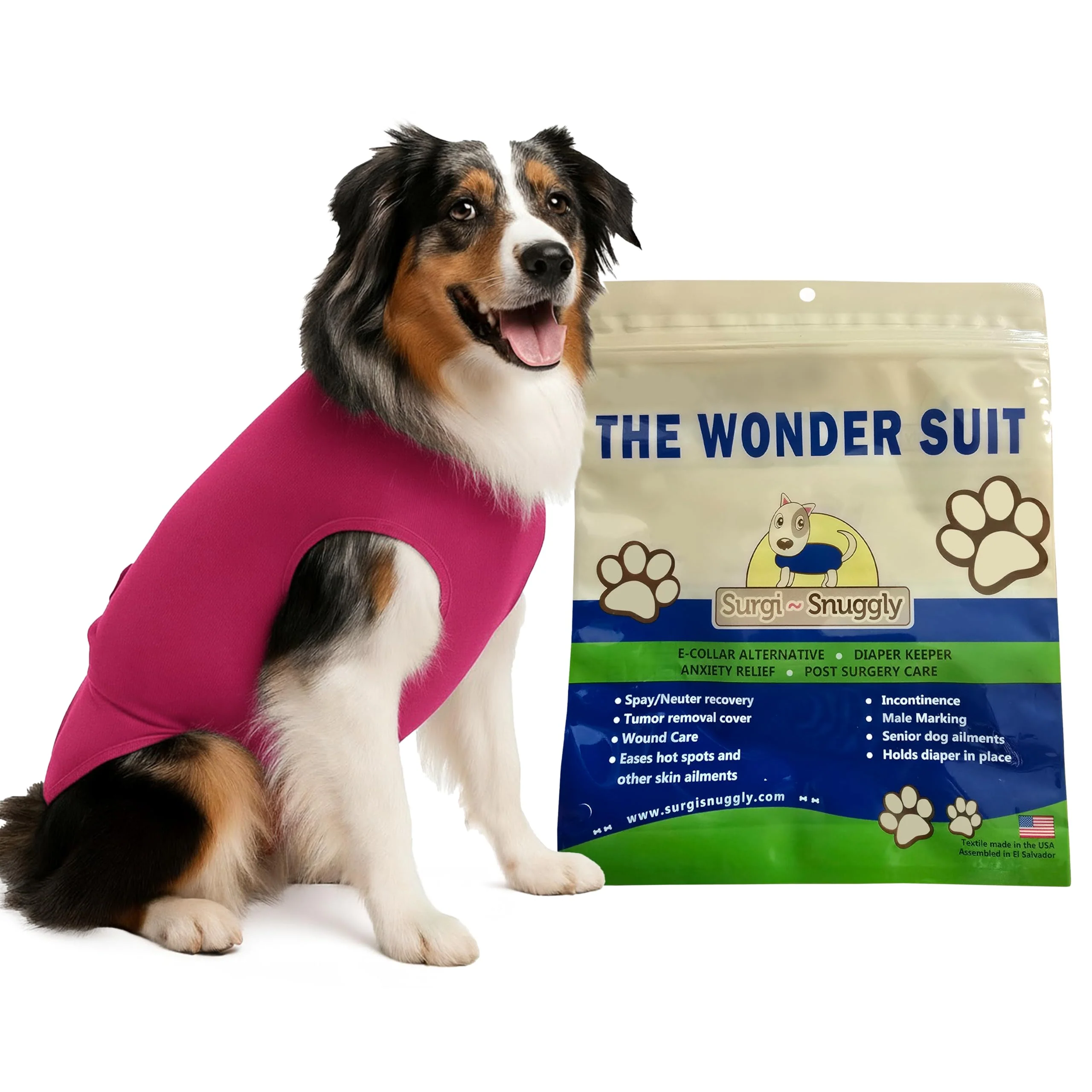 Responsible SurgiSnuggly Washable Dog Diaper Keeper XL Pink – Superior Fit for Male Female Dogs High-Quality