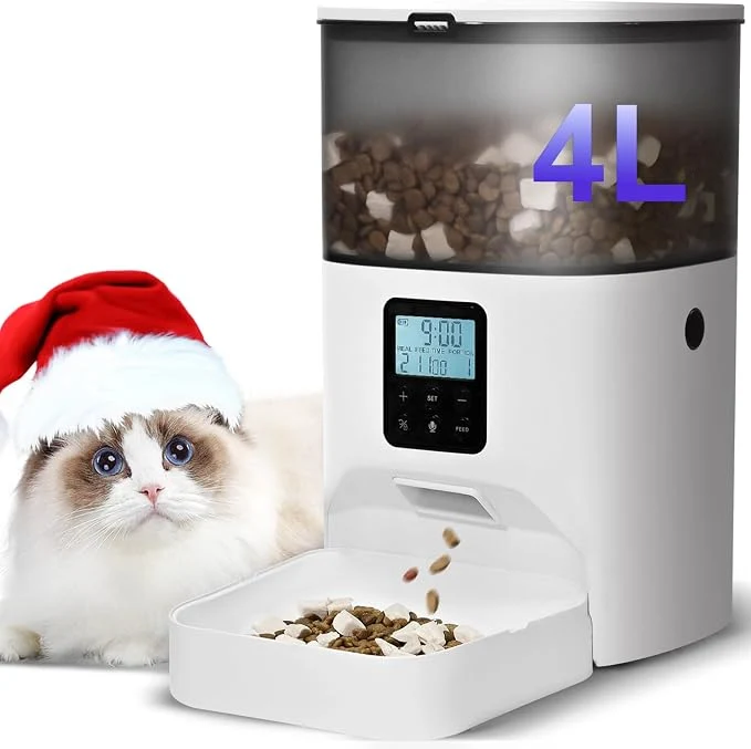 Environmentally Friendly Automatic Cat Feeder 4L Cat Food Dispenser Premium