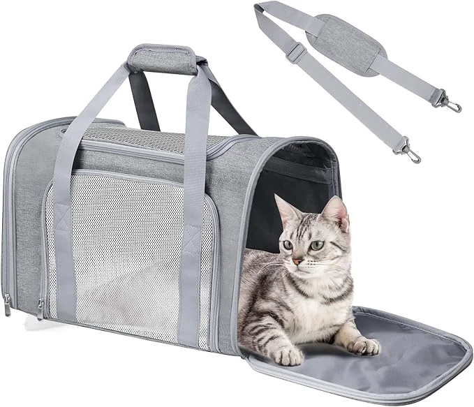 Reusable Cat Carrier Soft for Pets Up to 25 Lbs Cat Travel Bag Soft-Sided Secure