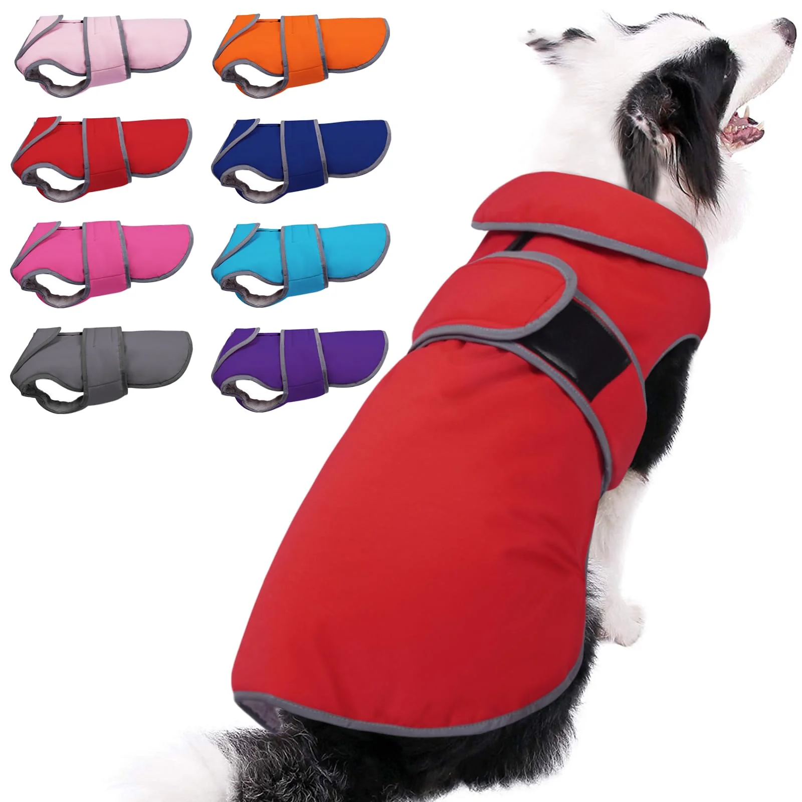 Natural MIGOHI Warm Dog Coat - Waterproof Winter Jacket for Dogs with Reflective Fleece Vest Soft