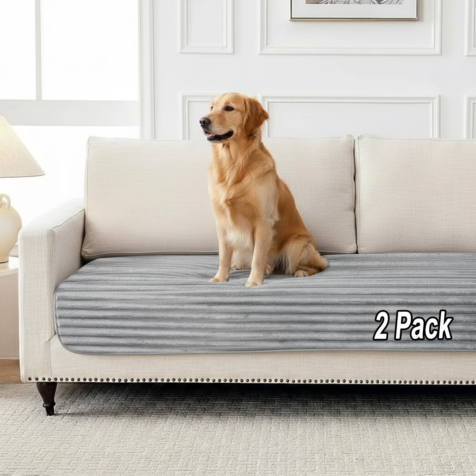 Trendy FunFurry Flannel Washable Dog Pee Pads – 2 Pack Extra Large 36x72 Leakproof Reusable Carefully Designed