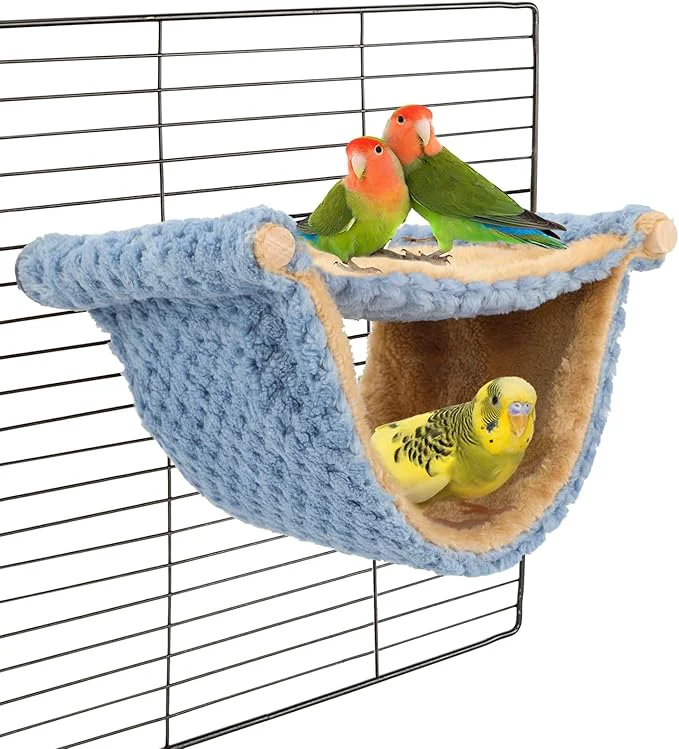 Effective BWOGUE Winter Warm Bird Nest Bed Hanging Hammock Snuggle Hut Parrot House Tent Advanced