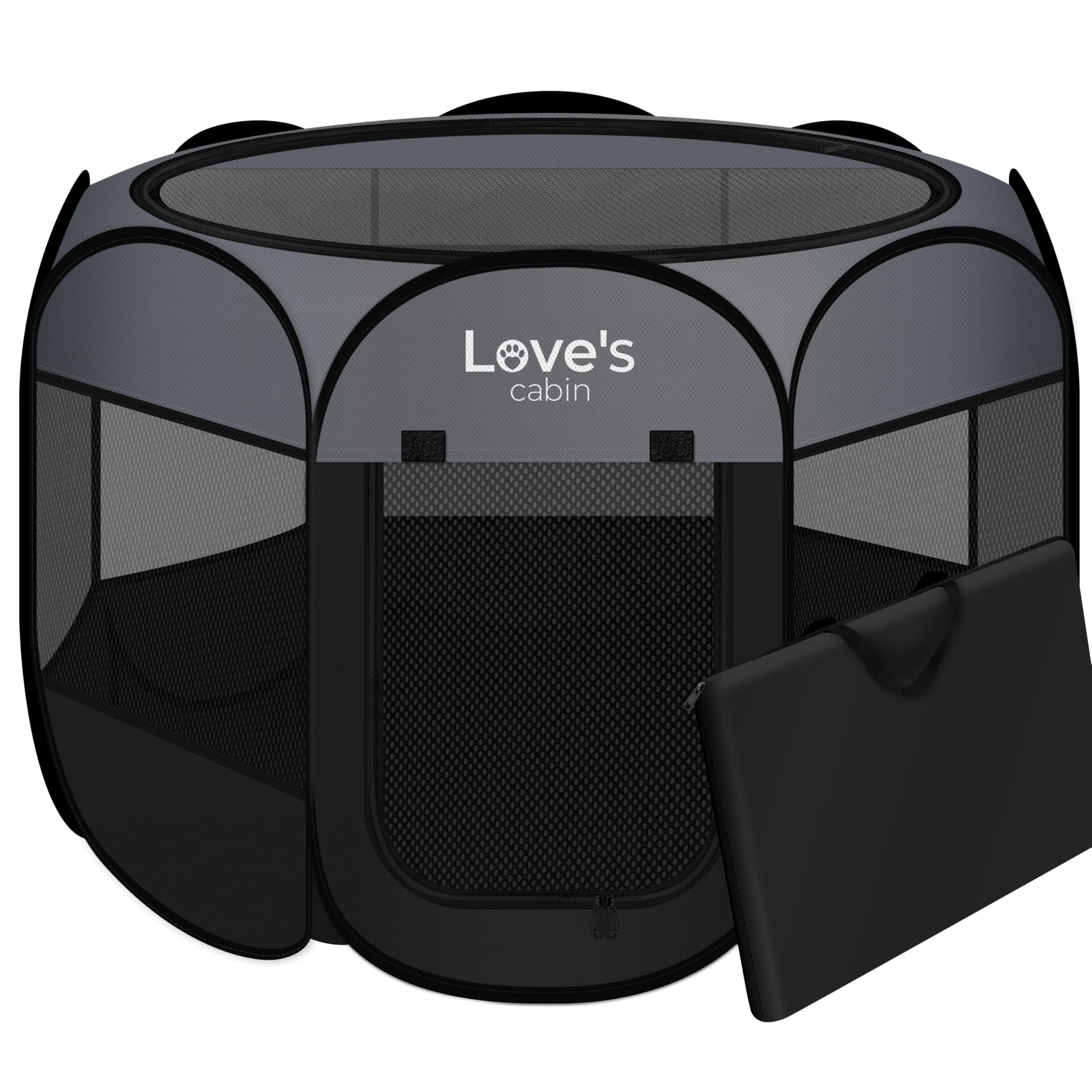 Organic Love's cabin Pet Playpen – Large Foldable Indoor Outdoor Kennel Fine