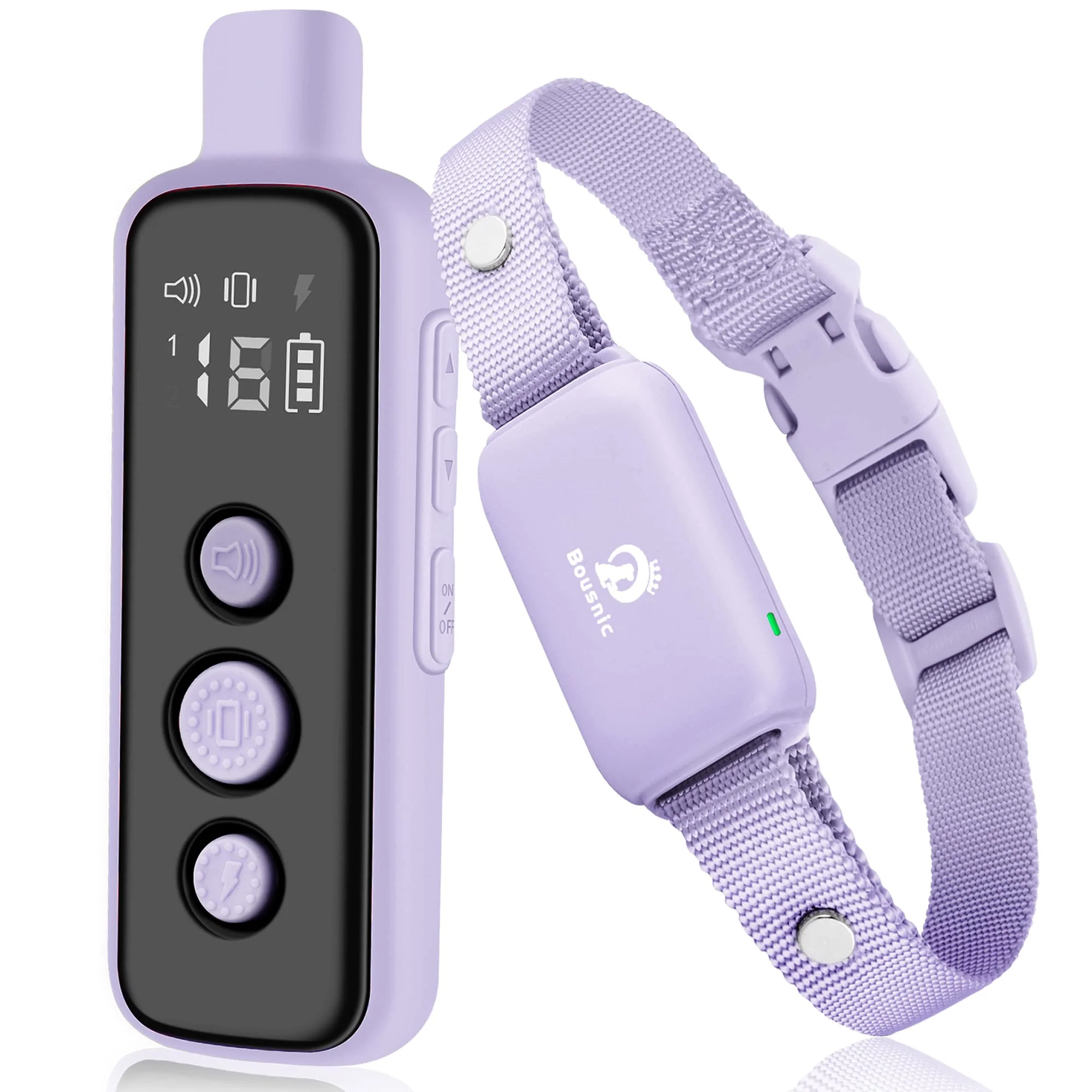 Smooth BOUSNIC Shock Collar for Dogs - Waterproof Training Collar with Remote Beep Vibration Safe Shock for 8-120 lbs Organic