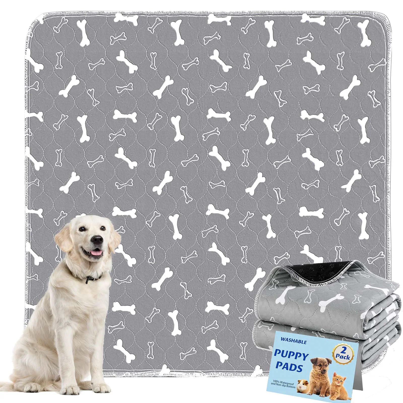 Versatile Baodan Washable Dog Pee Pads 54x54 – 2-Pack Reusable Non-Slip Leakproof High-End