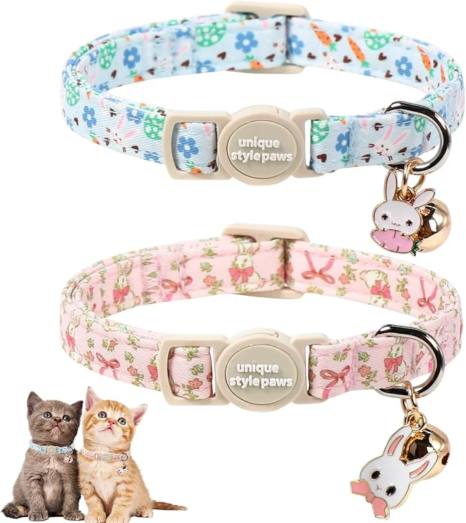 Carefully Designed Unique Style Paws Easter Cat Collar Easter Day Cat Collars Adjustable Soft Fine