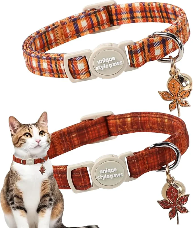 Trendy Unique style paws 2 Pack Autumn Halloween Kitten Collar Breakaway Refined
