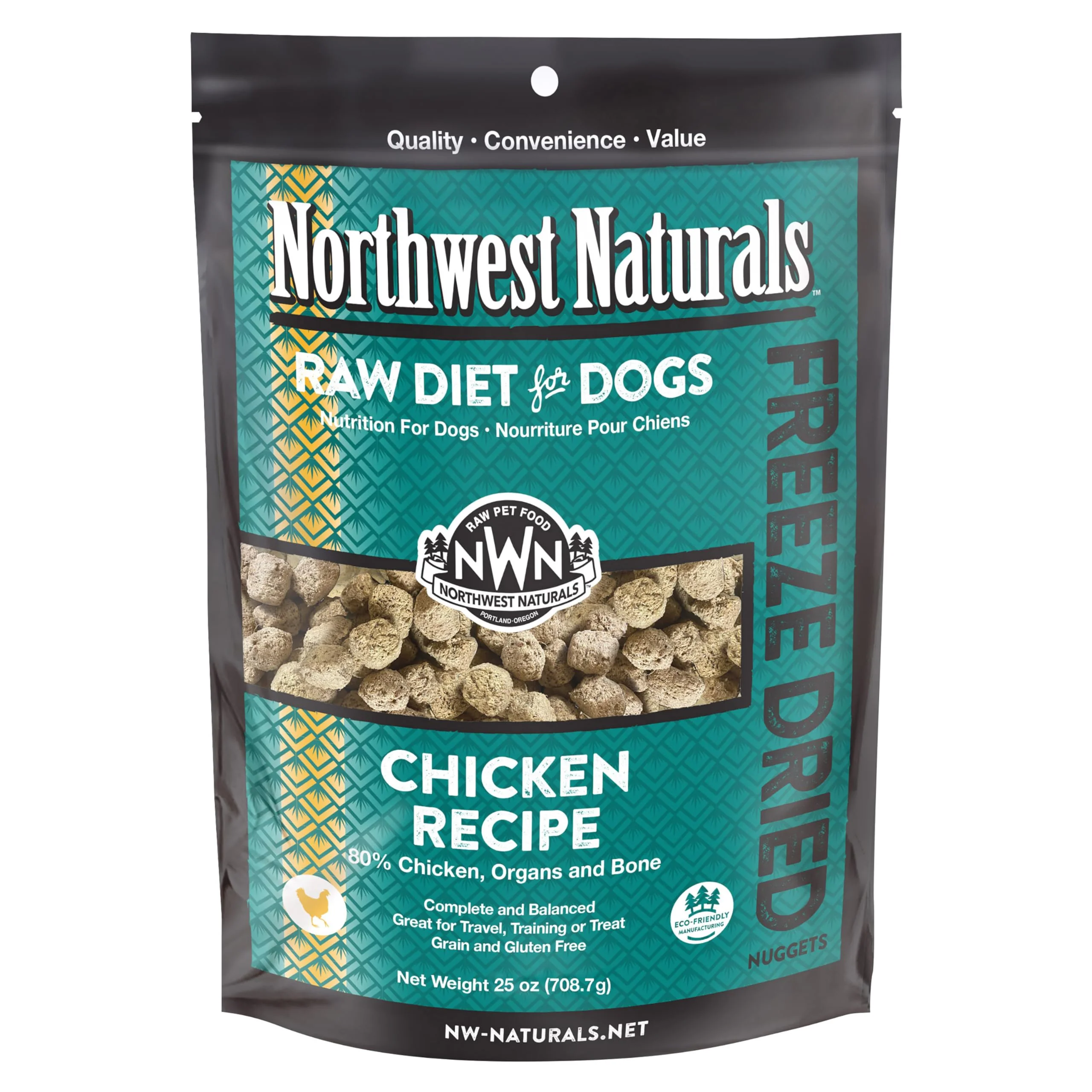 Stylish Northwest Naturals ze-Dried Chicken Dog Food - Bite-Sized Nuggets Grain- High-Protein Raw Diet USA Made 25 oz Reliable