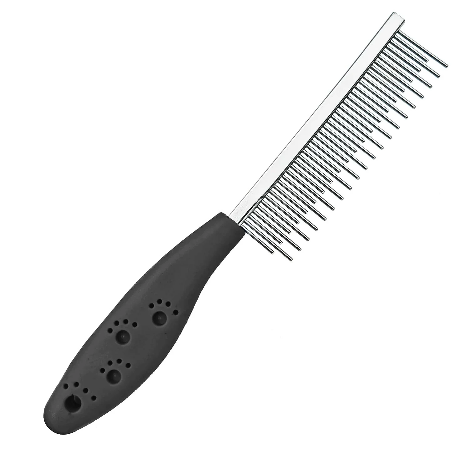 User-Friendly Dog or Cat Comb Grooming with Short and Long Teeth Dematting Knots Tangles Remover Combs Detangler Tool Suitable for Dogs Cats Poodle HorseStainless Steel Pin Black Innovative