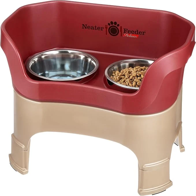 Safe Neater Feeder Deluxe Mess-Proof d Dog Bowls for Large Dogs 40 lbs 2 Height Adjustable 14.5 17.5 No-Spill Raised Dog Bowl Stand Stainless Steel Food Bowl Set Made in USA CranberryAbout ThisOverview Functional