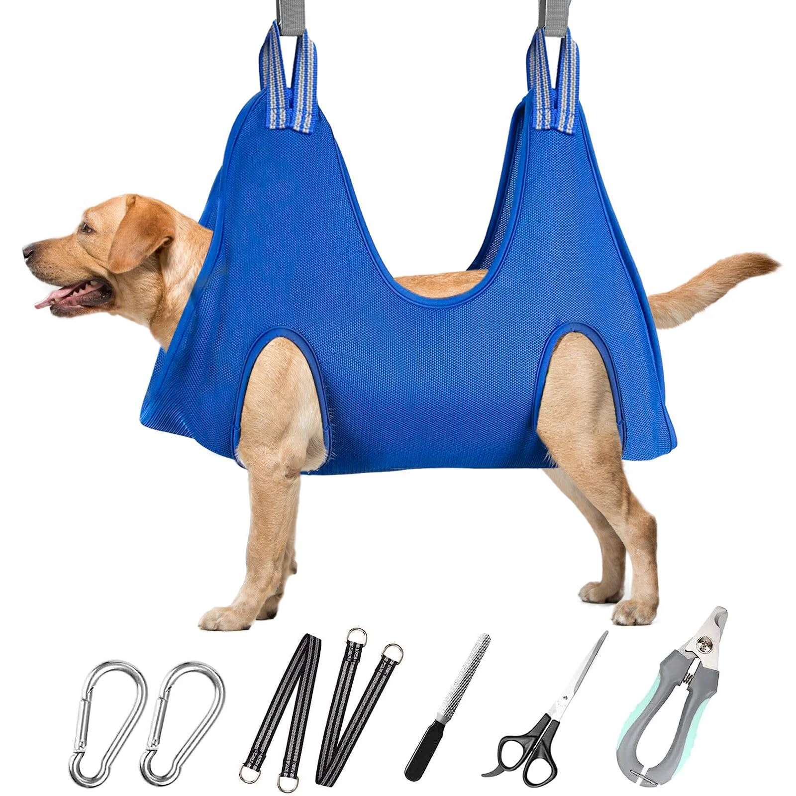Traditional ATESON Dog Grooming Hammock for Large Giant Dogs – Safe Nail Trimming Sling with Clippers Scissors for XXXL Dogs Official