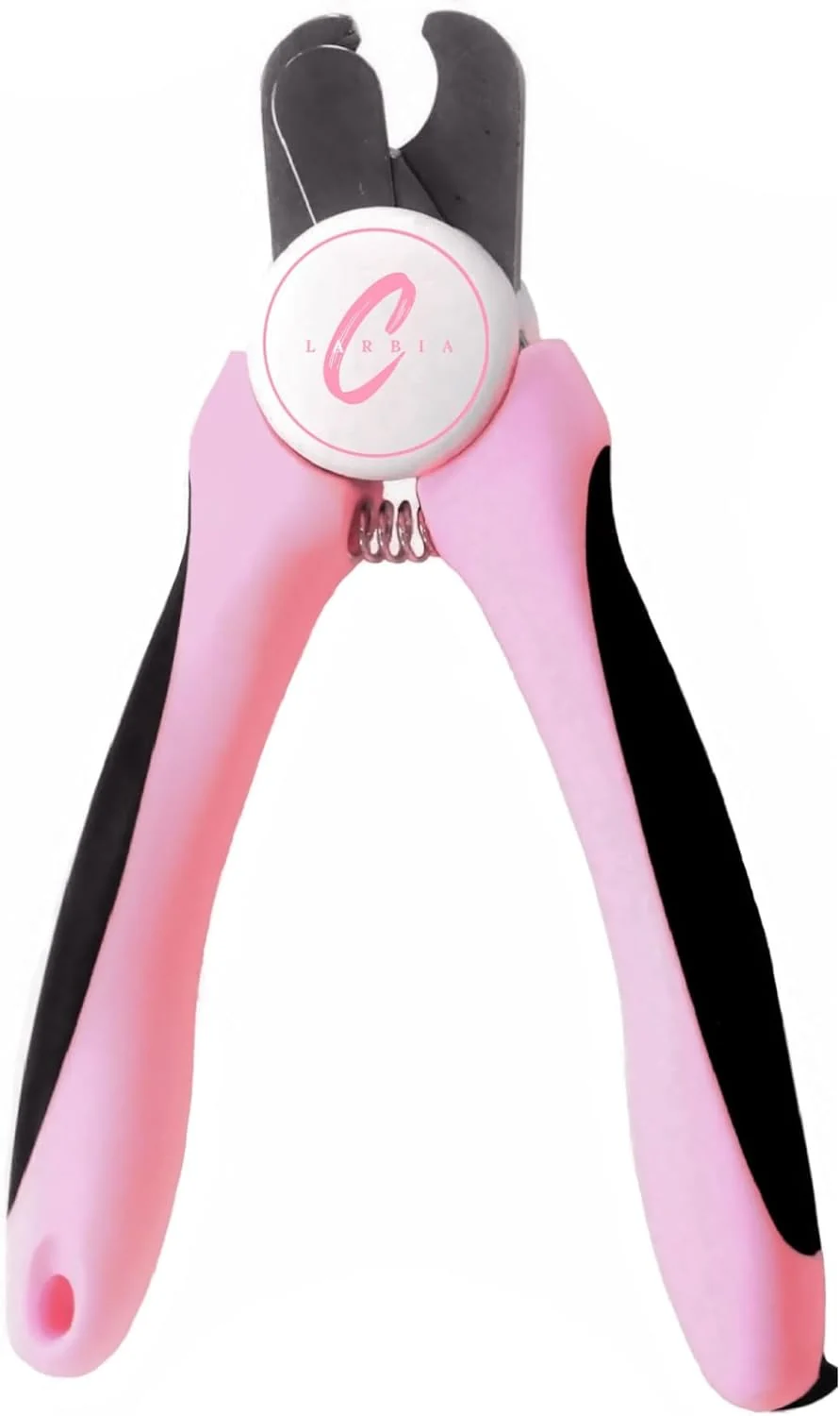 Relaxed Pet Nail Clippers Stainless Steel Ergonomic Non Slip Design Safe Home Pet Grooming for Cats and Dogs Pink Certified