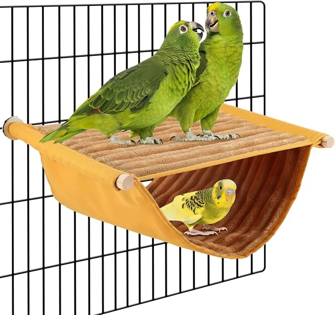 Detailed BWOGUE Winter Warm Bird Nest Bed Hanging Hammock Snuggle Hut Parrot House Tent Smooth