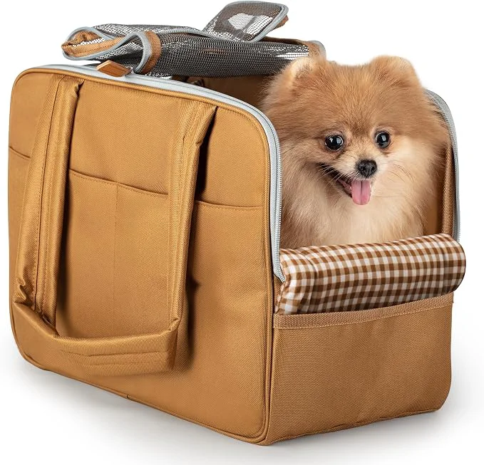 Carefully Designed Dog Purse Carrier for Small Dogs – Cotton Padded Interior Breathable Mesh World-Class