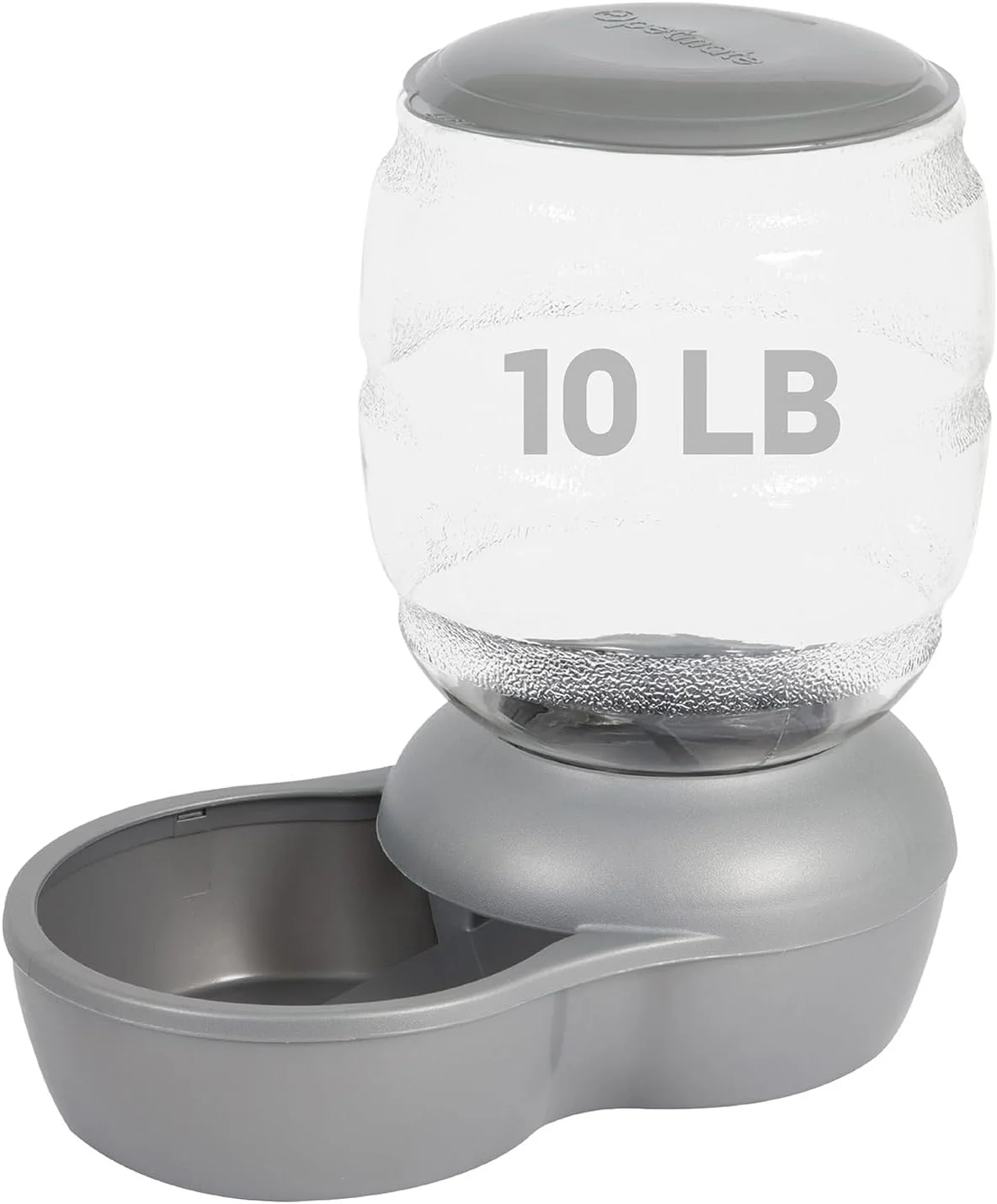 Contemporary Petmate Replendish Pearl White 10 lb Dog Cat Feeder Grey Made in USA Premium