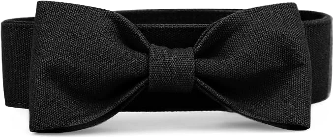 Reusable Segarty Bow Ties for Dogs Neck Girth 10.2-14.2in Adjustable Black Bowtie Recyclable