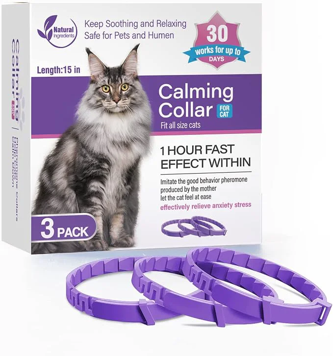 Reliable 3 Pack Calming Collar Efficient Relieve Reduce Anxiety Stress Pheromones Calm High-End