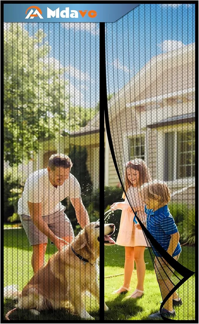 Convenient Magnetic Screen Door Keep Bugs Out Pet Kid Friendly，Works Efficient